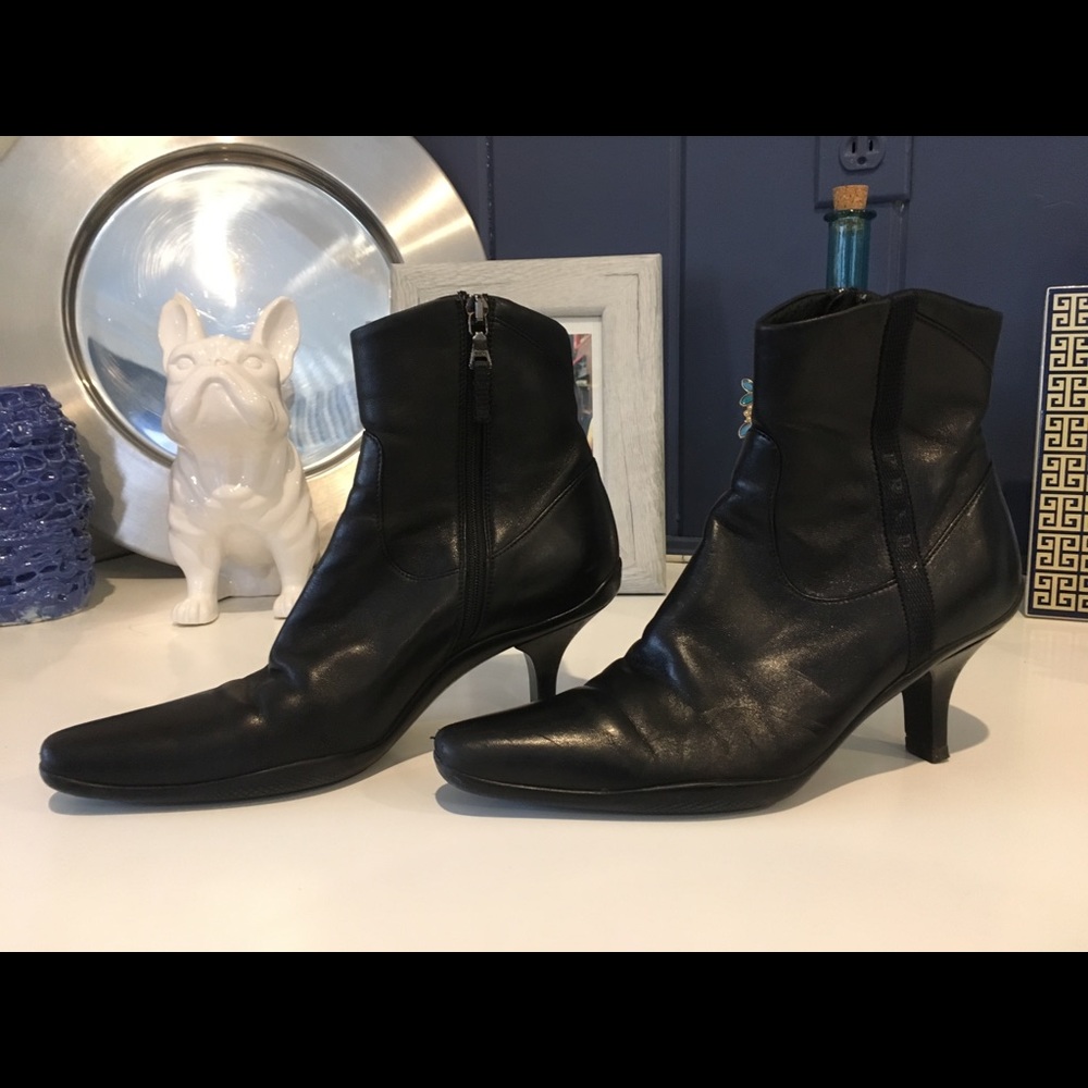 Black PRADA Ankle Boots Size 35 1/2